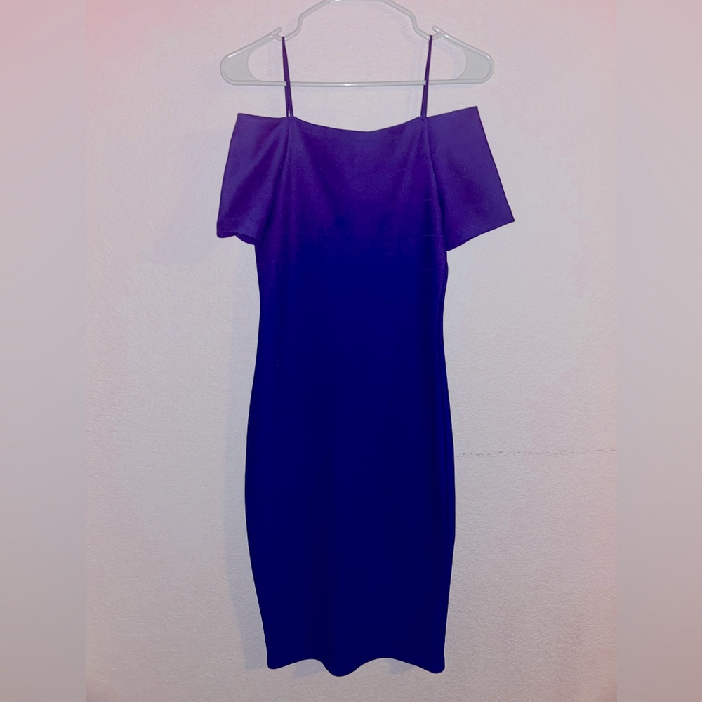 Sexy bright navy blue dress